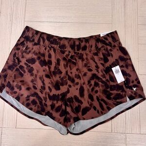 Old Navy Women's Brown Leopard Print Athletic Shorts